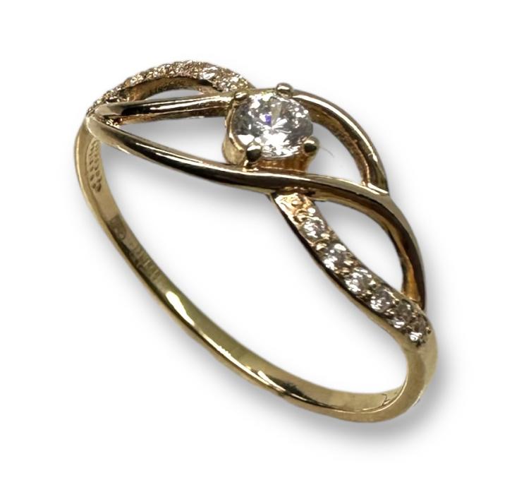 Кольцо из красного золота с цирконием (30633821) 0
