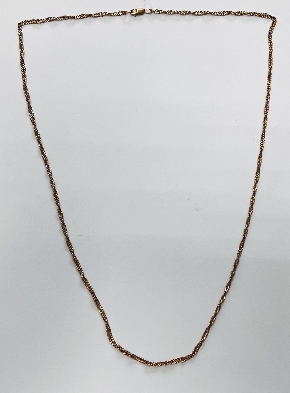 Цепь из красного золота с плетением Сингапур (33800141) 1