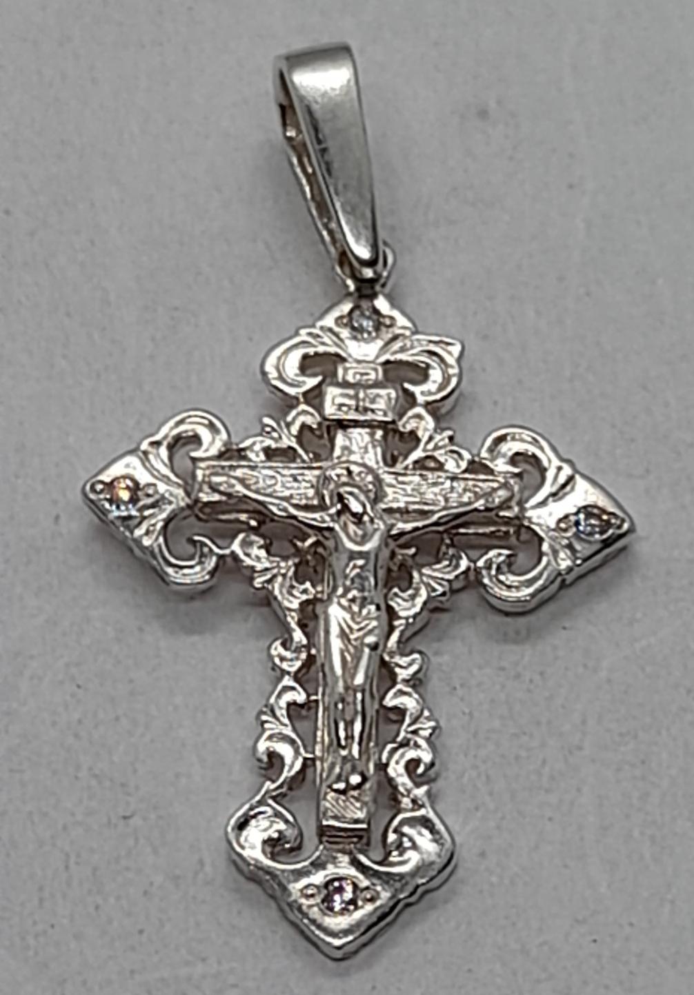 Срібний підвіс-хрест (31808834) 0