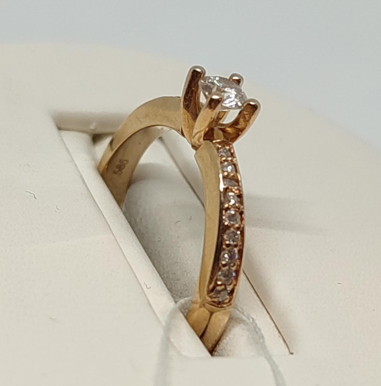 Кольцо из красного золота с бриллиантом (-ми) (32262980)  2