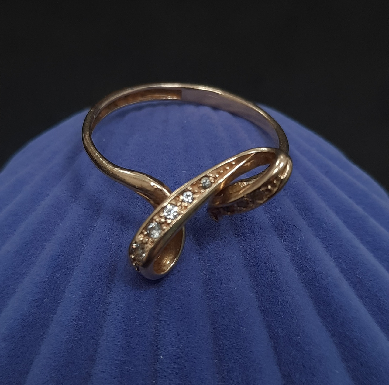 Кольцо из красного золота с цирконием (33733858) 4
