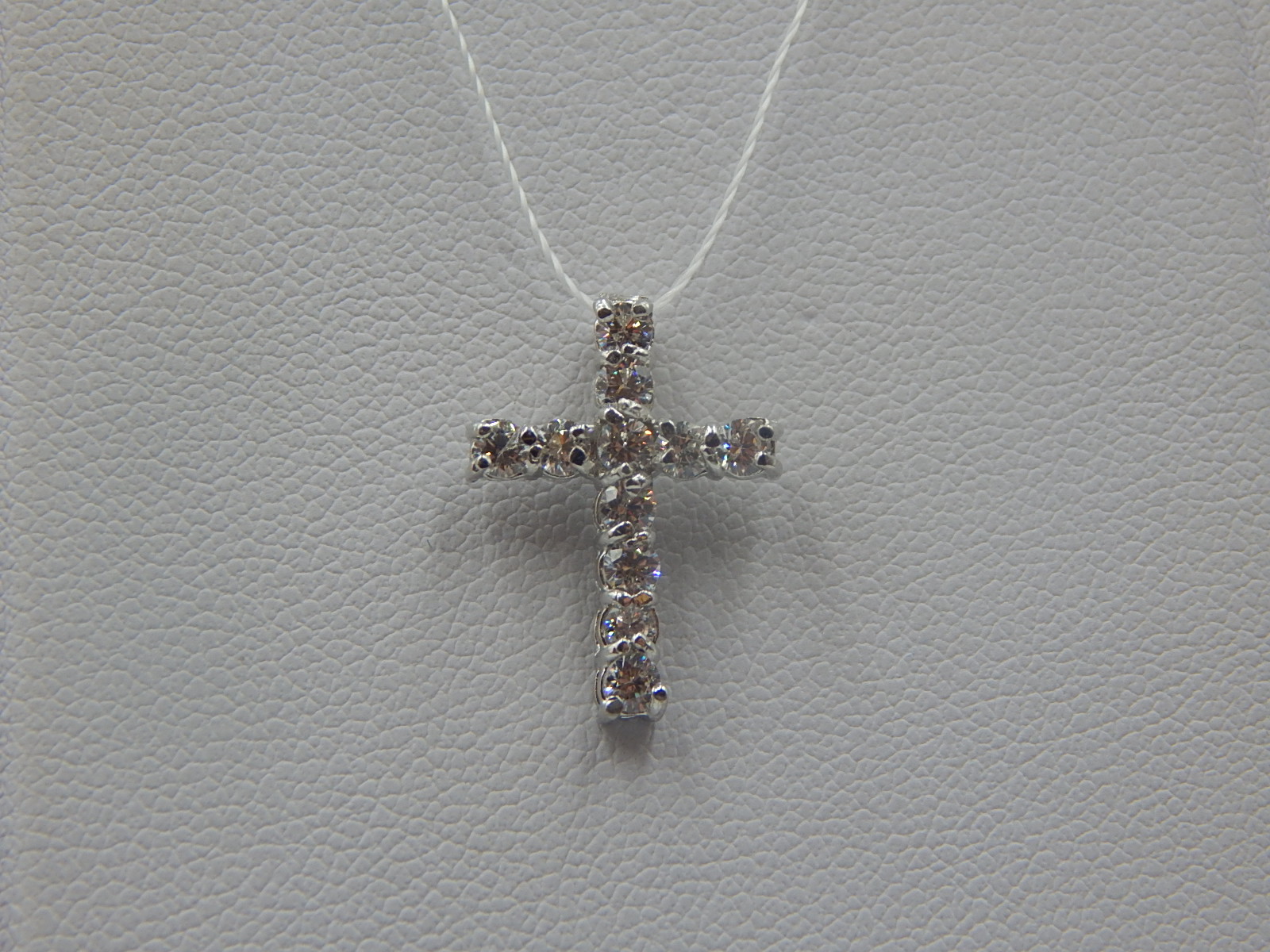 Срібний підвіс-хрест із цирконієм (33062811) 1