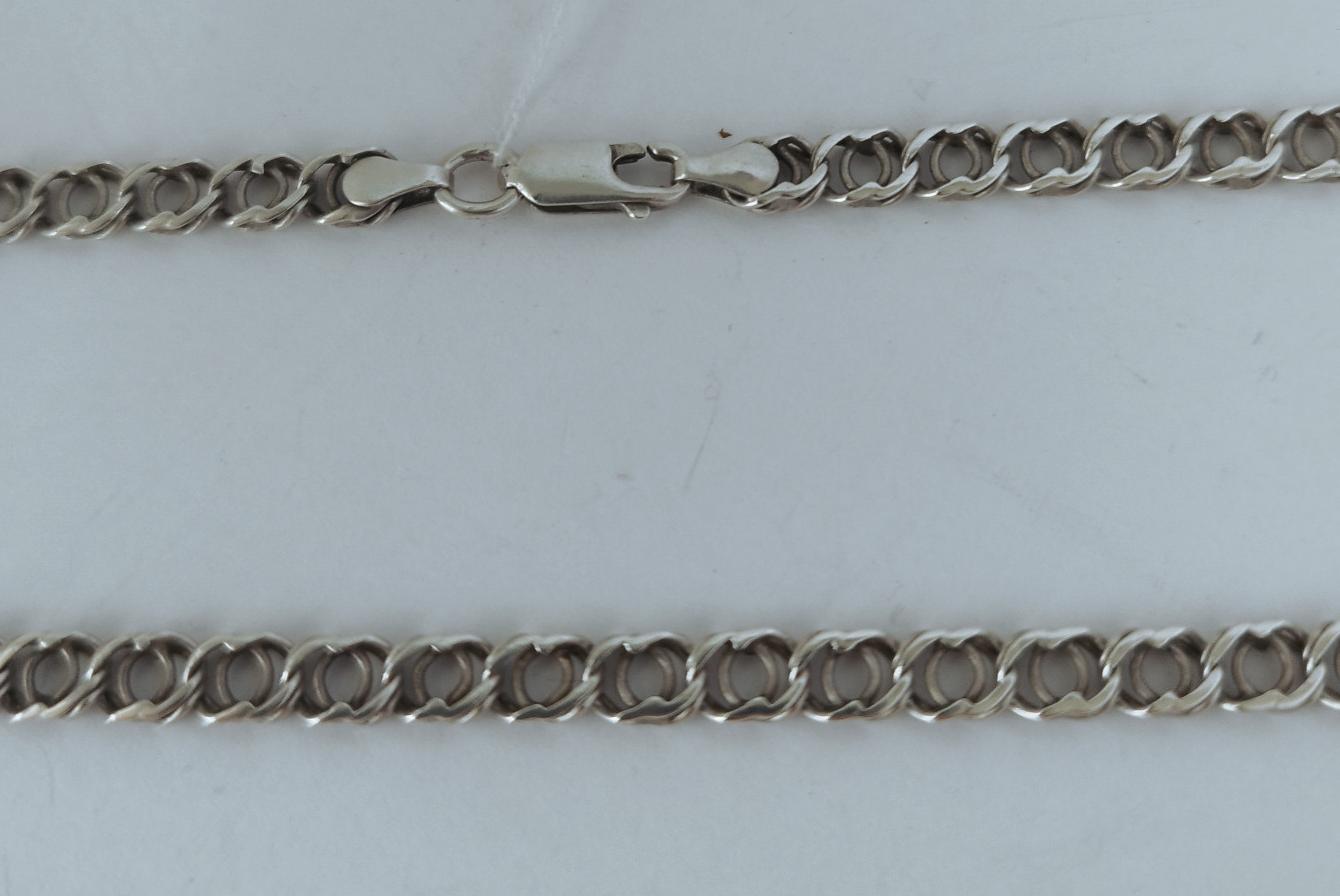 Серебряная цепь с плетением Бисмарк (33581260) 1