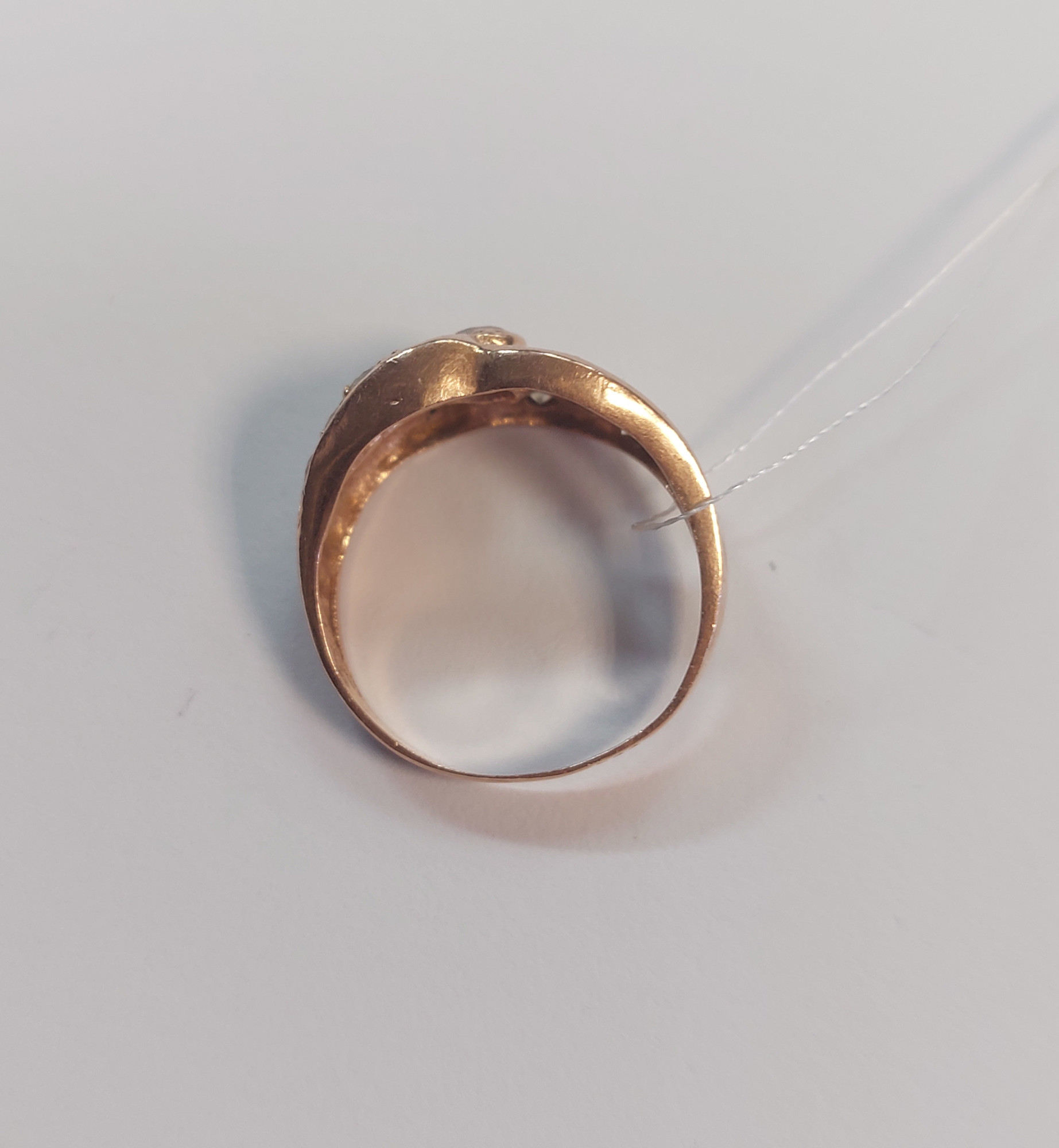 Кольцо из красного золота с цирконием (33779638) 2