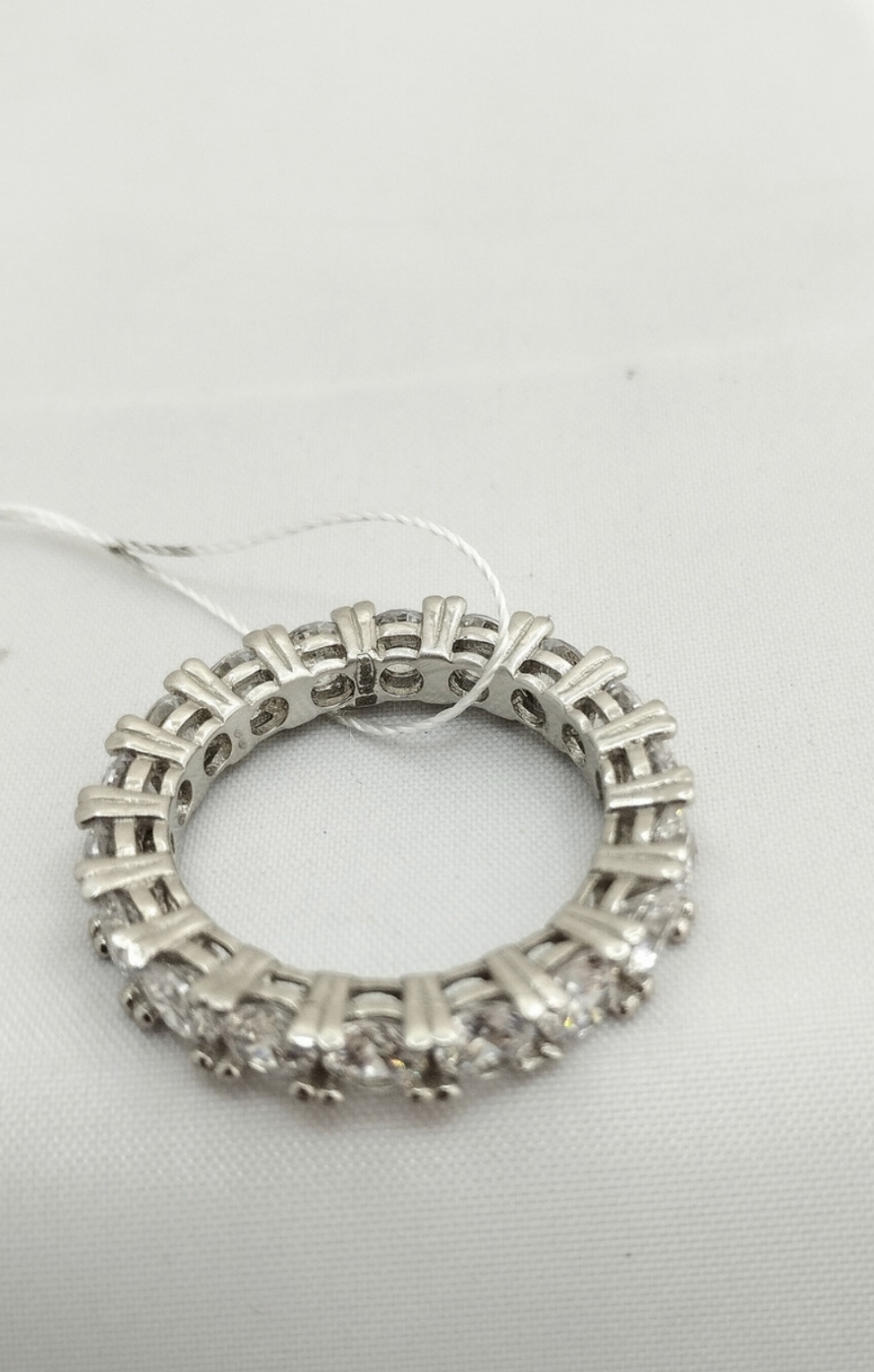 Серебряное кольцо с цирконием (33214262) 2