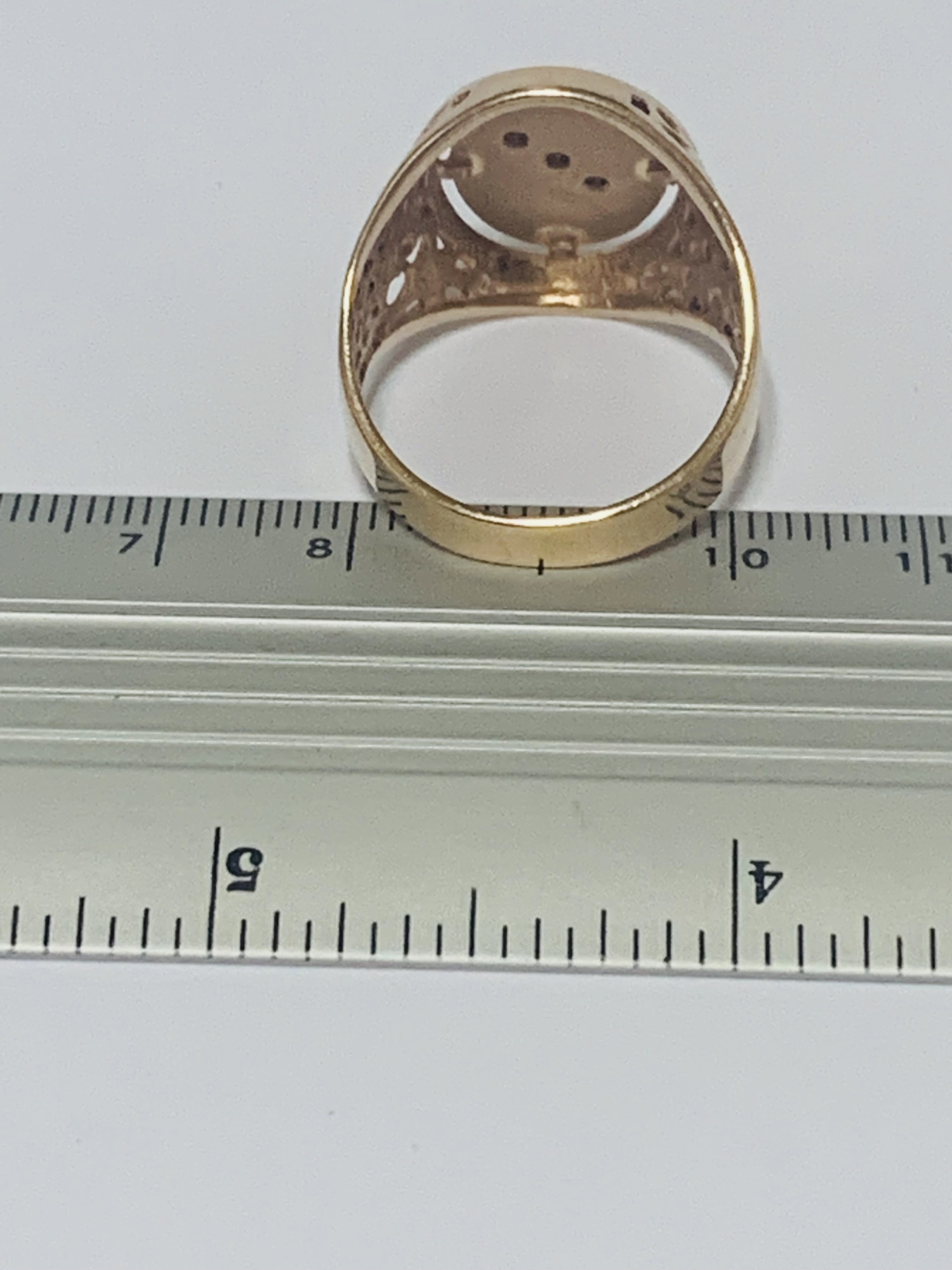 Перстень из красного и белого золота с цирконием (33251569) 2