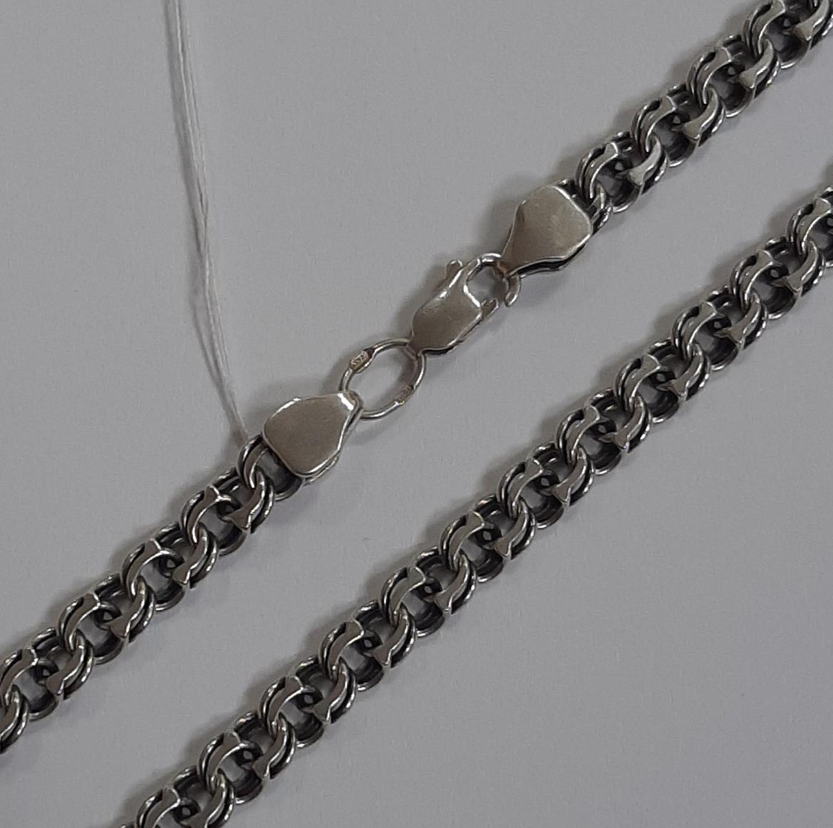 Серебряная цепь с плетением Бисмарк (33464957) 0