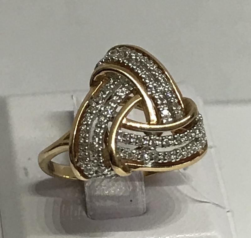 Кольцо из красного золота с цирконием (29782672) 1