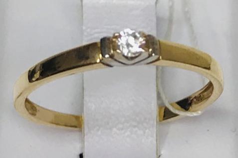 Кольцо из красного и белого золота с цирконием (29074580) 0