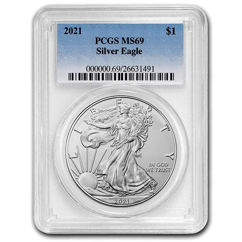 Срібна монета 1oz Американський Орел 1 долар 2021 США (31564084) 1