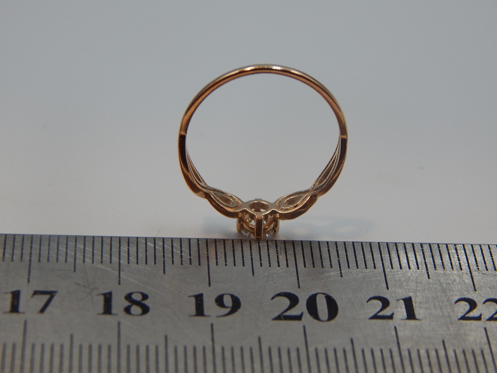 Кольцо из красного золота с цирконием (31386272)  3