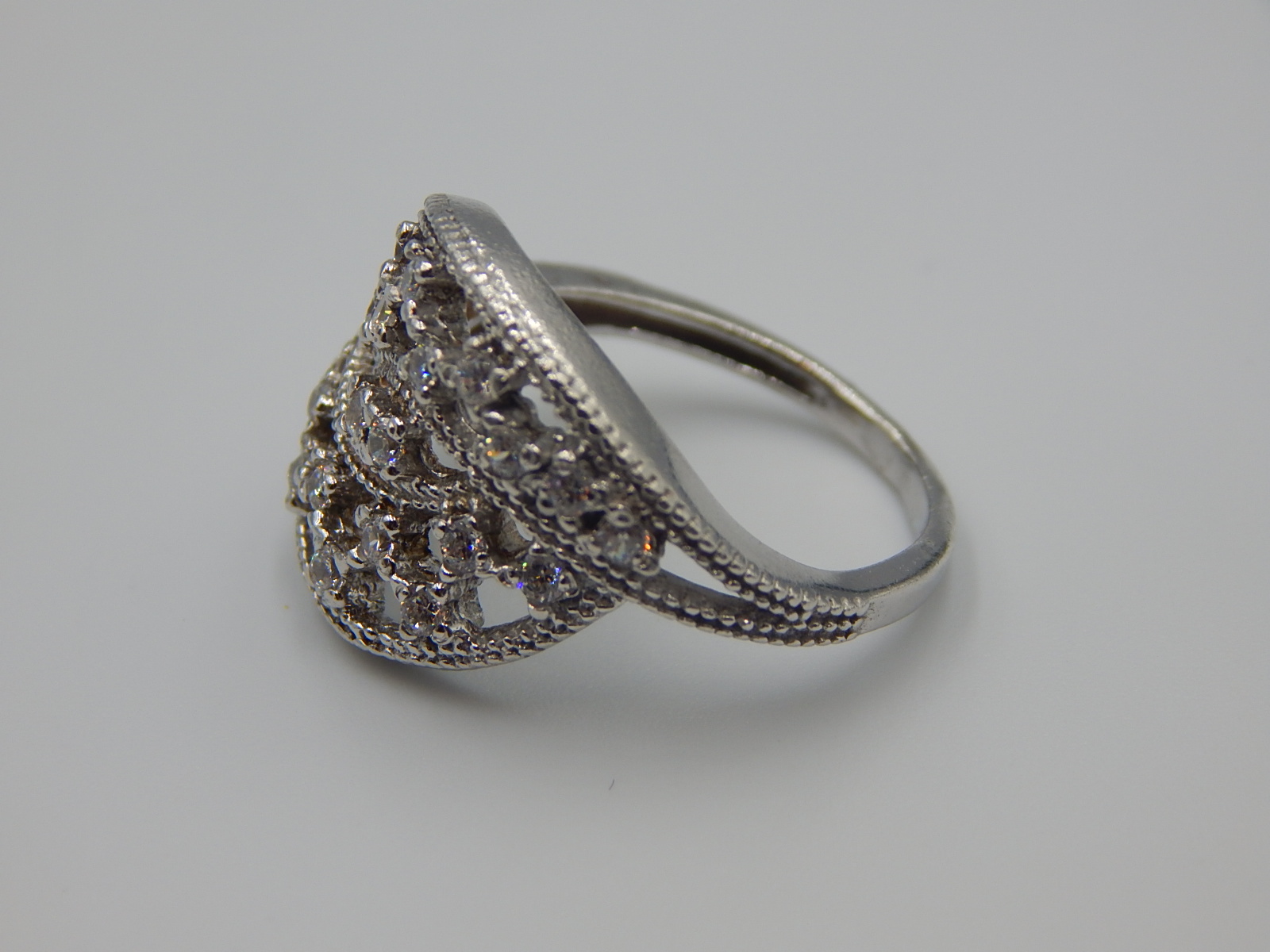Серебряное кольцо с цирконием (33243638) 2