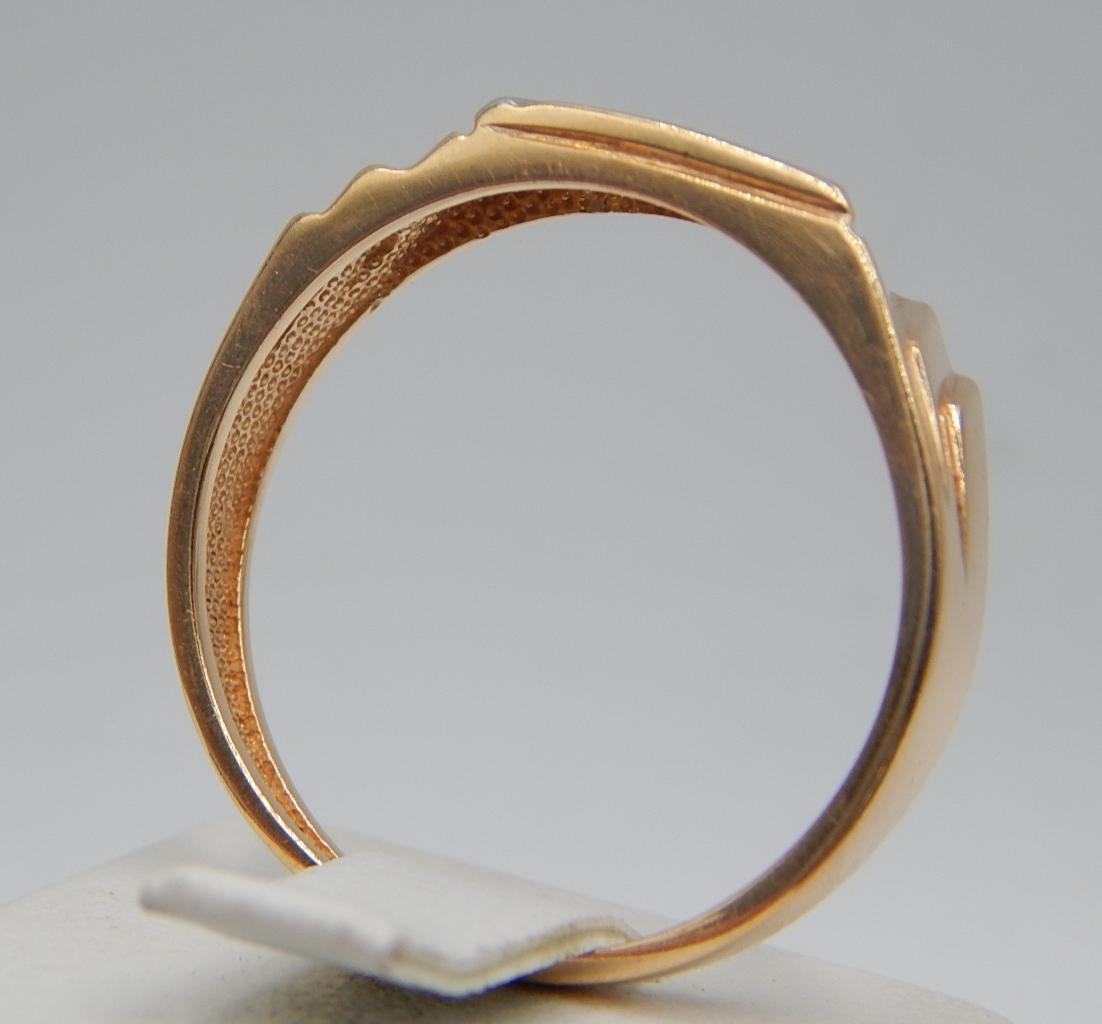 Кольцо из красного и белого золота с цирконием (28569335) 5
