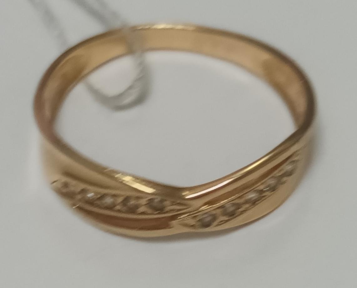 Кольцо из красного золота с цирконием (33196599)  1