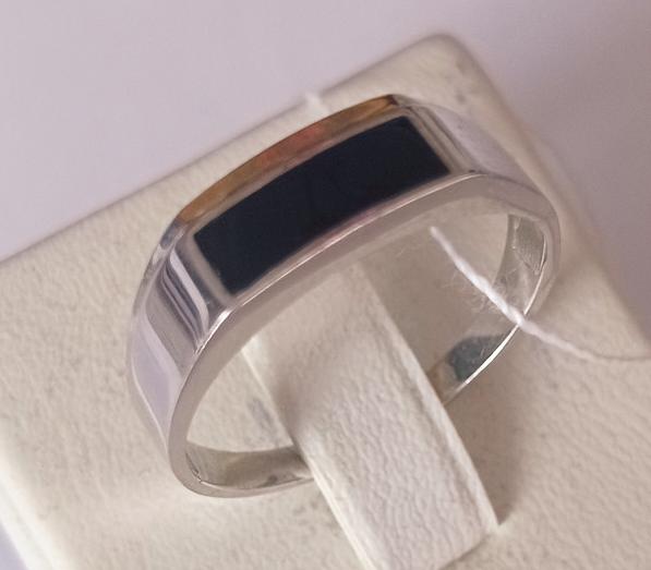 Срібний перстень з оніксом (27629748) 0