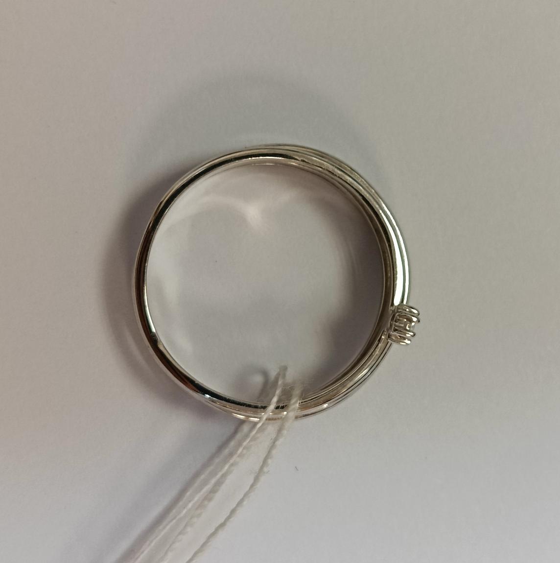 Кольцо из белого золота с цирконием (33934996) 1