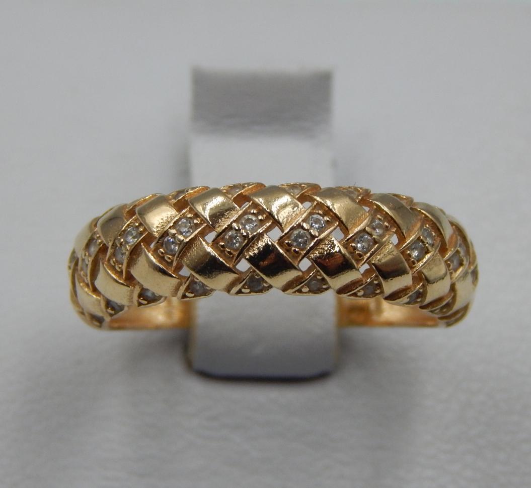 Кольцо из красного золота с цирконием (33722785)  1