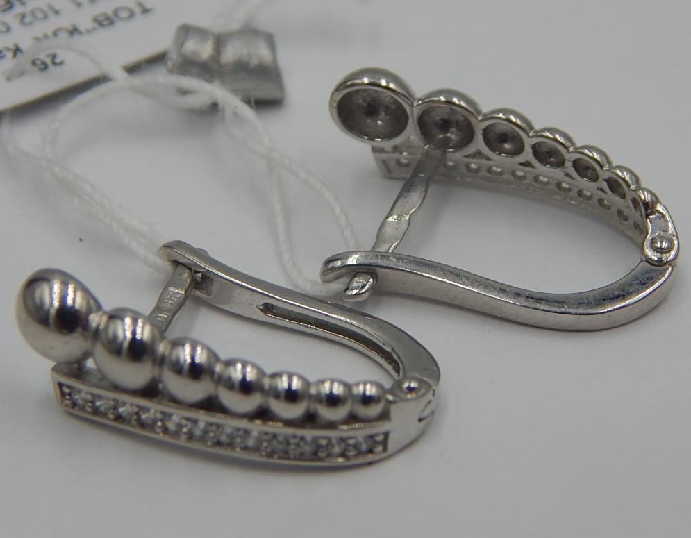 Срібні сережки з цирконієм (33073706) 3