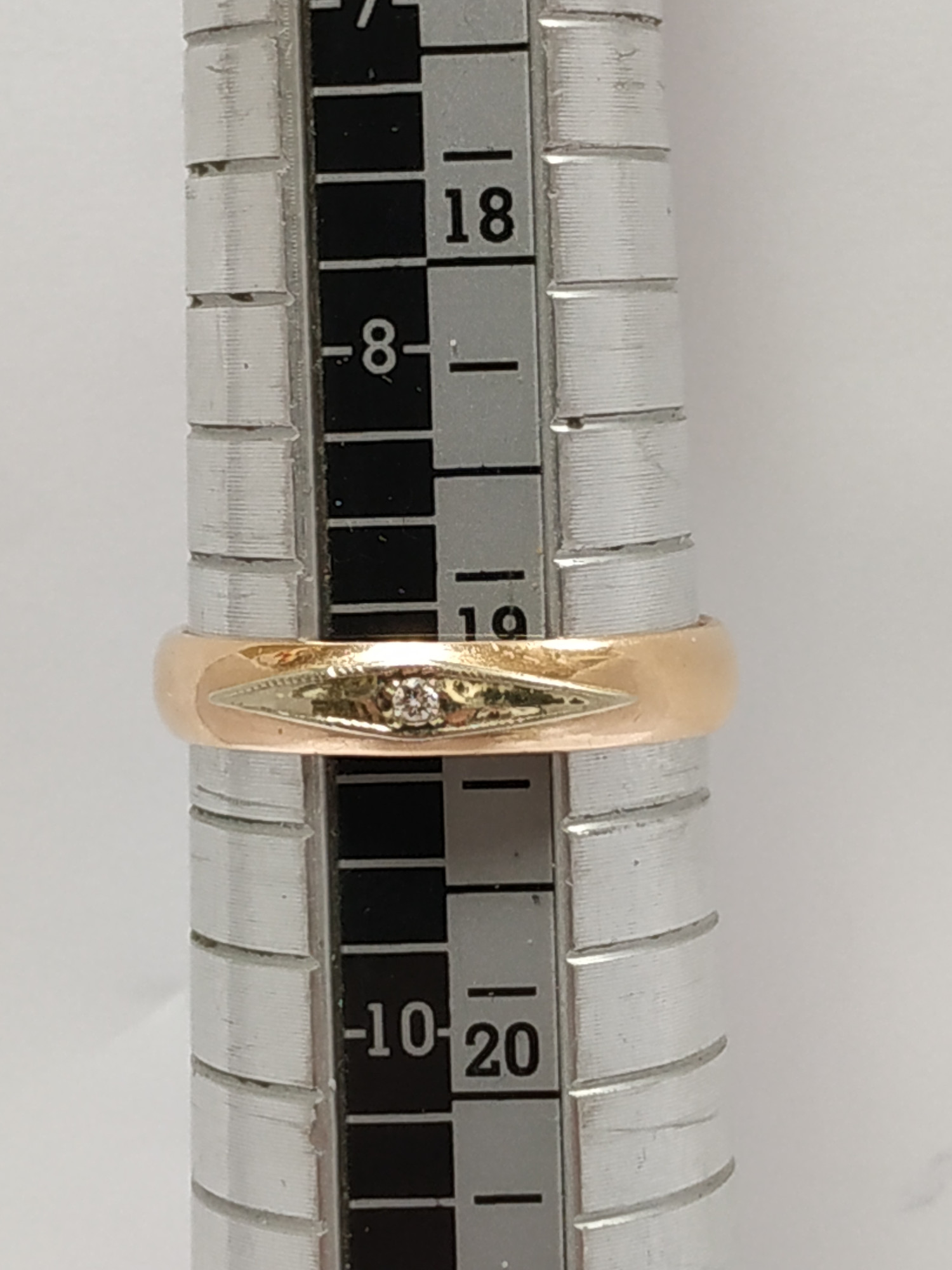 Обручальное кольцо из желтого и белого золота с бриллиантом (-ми) (33799780)  4