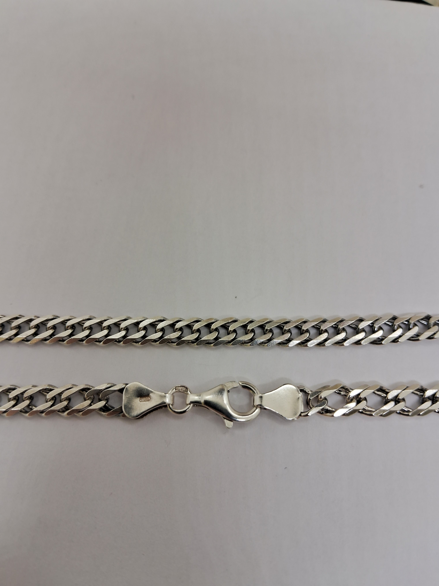 Серебряная цепь с плетением Двойной ромб (32721642) 1