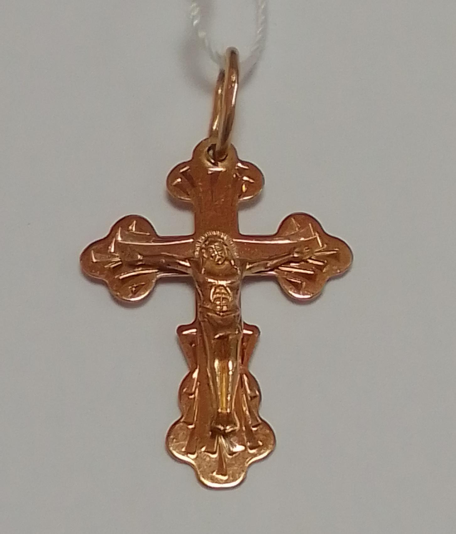 Подвес-крест из красного золота (32782122) 0