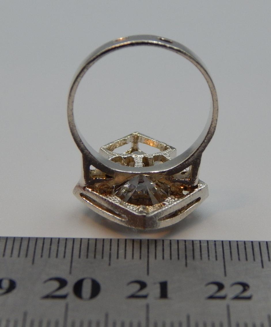 Серебряное кольцо с цирконием (31445868) 3