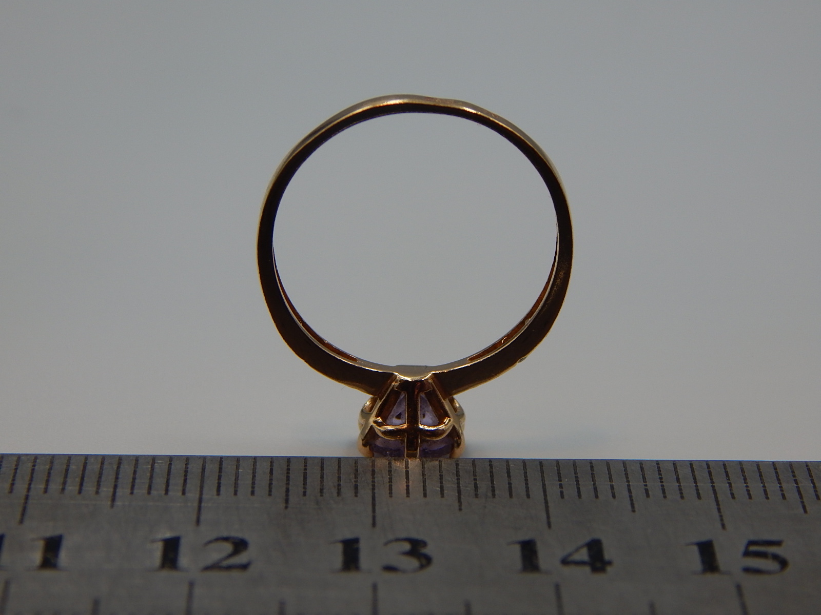 Кольцо из красного золота с цирконием (33002123) 4