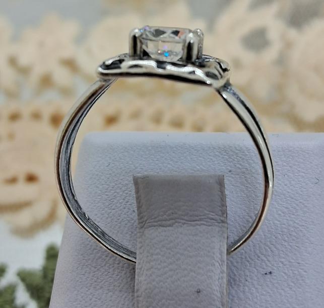 Серебряное кольцо с цирконием (32649027) 3