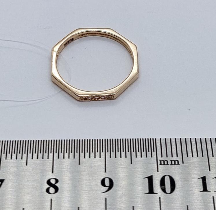 Кольцо из красного золота с цирконием (32862266) 3