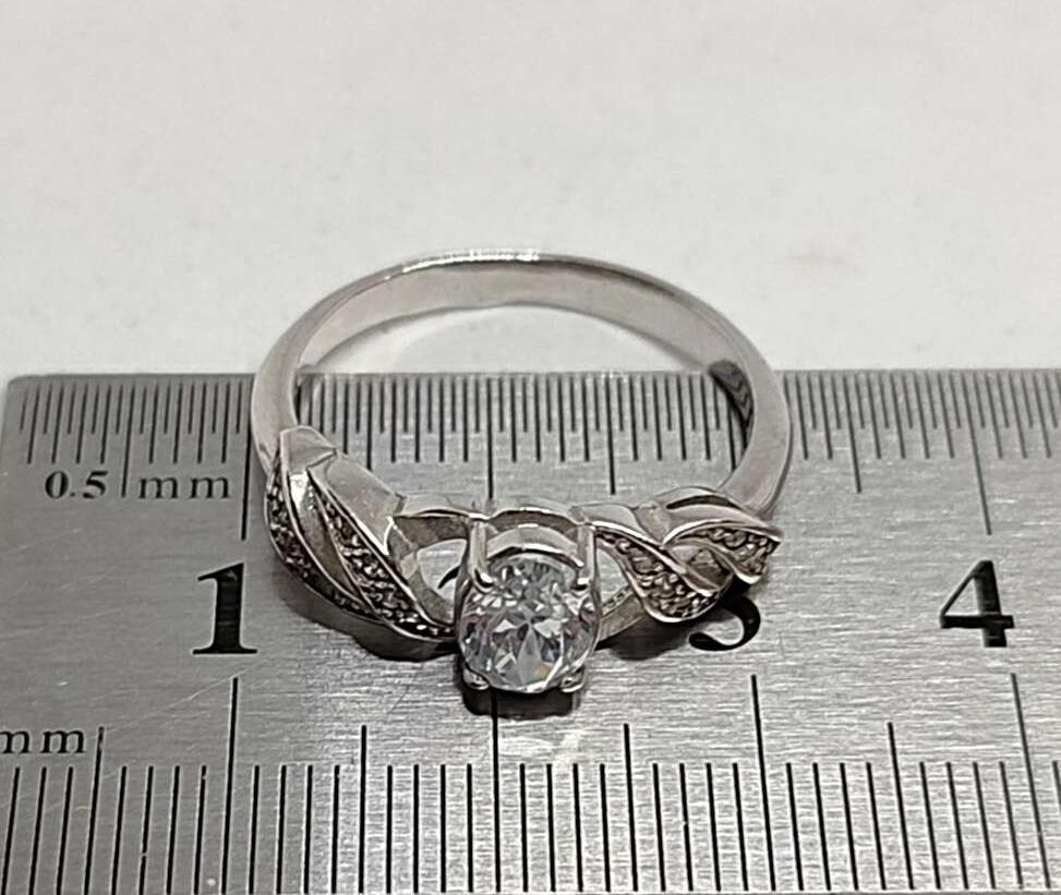 Серебряное кольцо с цирконием (33476223) 5