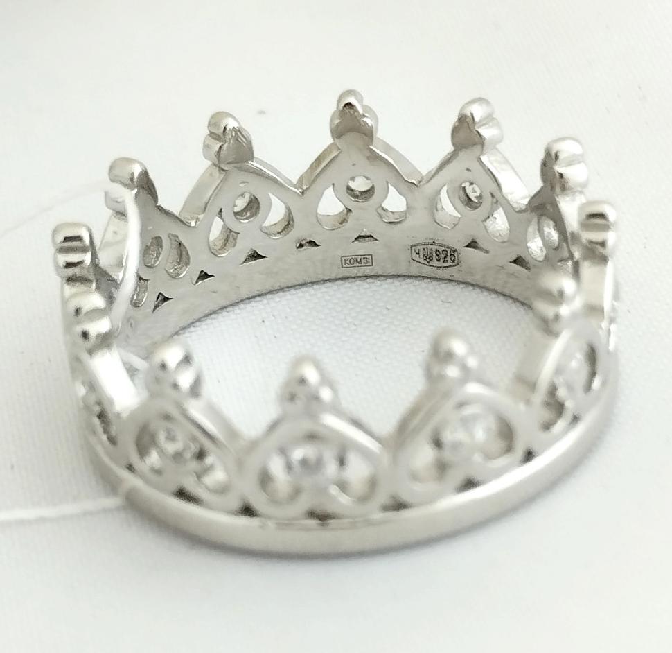 Серебряное кольцо с цирконием (31956227) 1