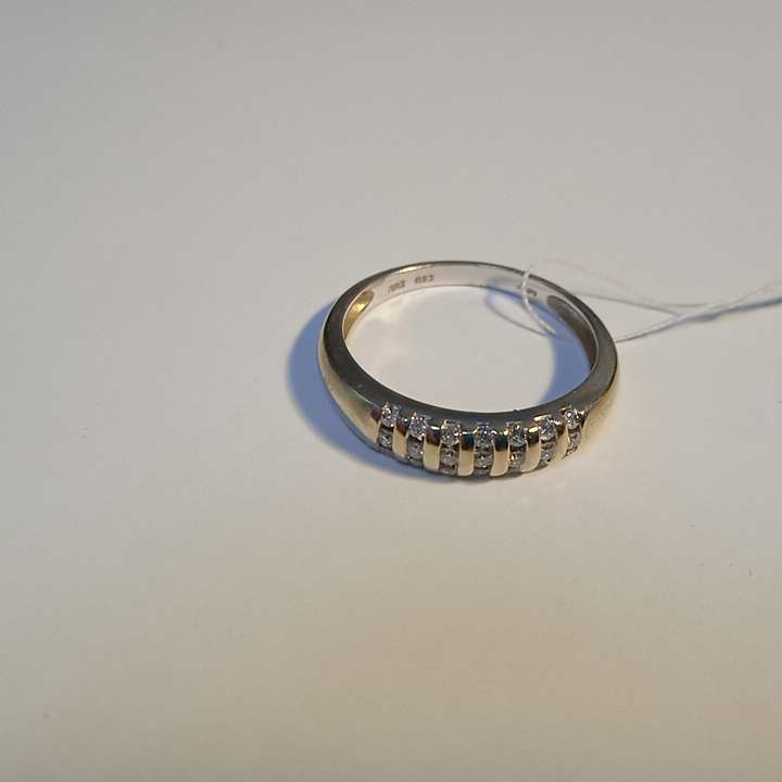 Кольцо из белого золота с бриллиантом (-ми) (27417272) 1