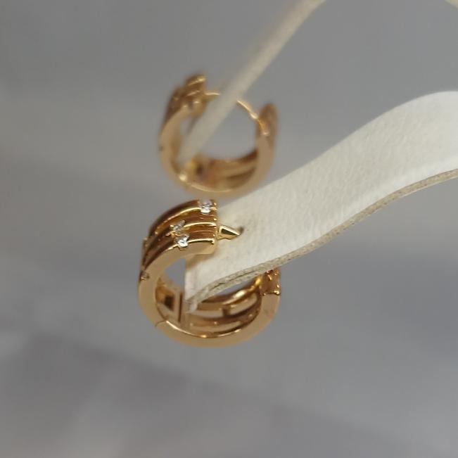 Сережки з медичного золота з цирконієм від Xuping (32823620) 1