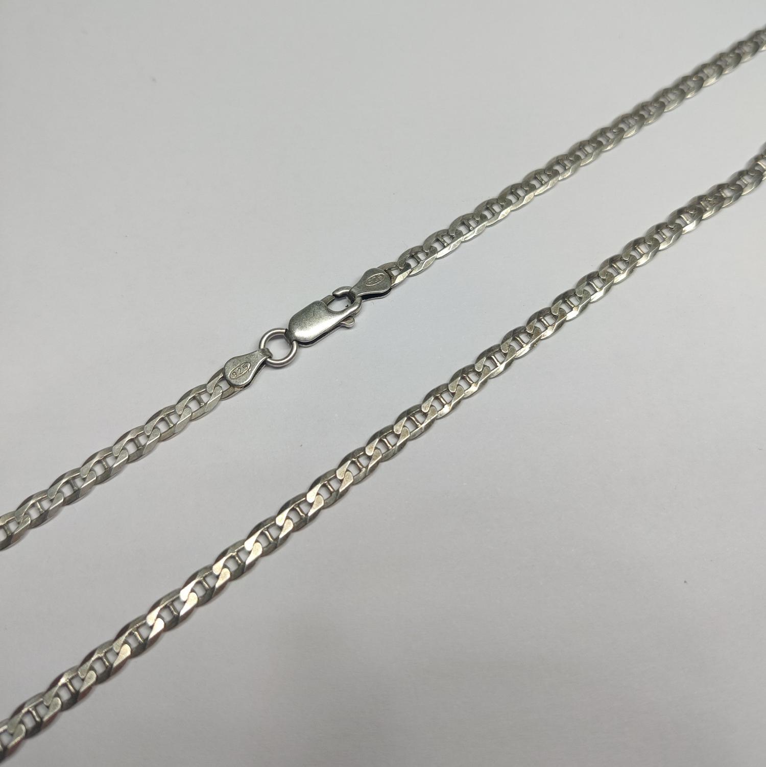 Срібний ланцюг з плетінням Морське якірне (33372198) 0