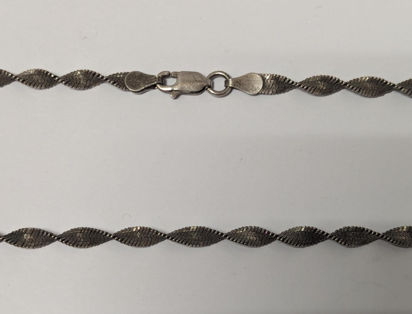 Серебряная цепь с плетением Фантазийное (33388393) 2