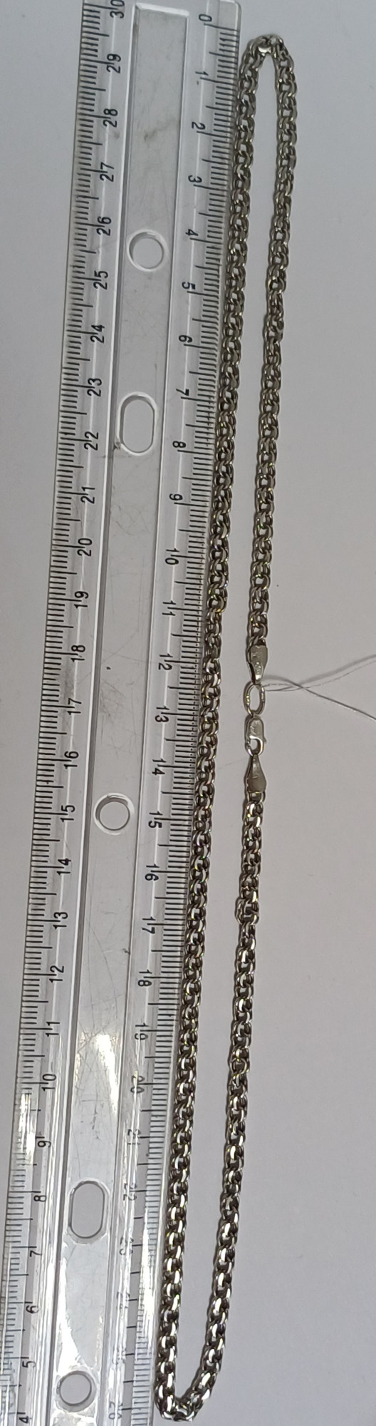 Серебряная цепь с плетением Бисмарк (33806265) 1