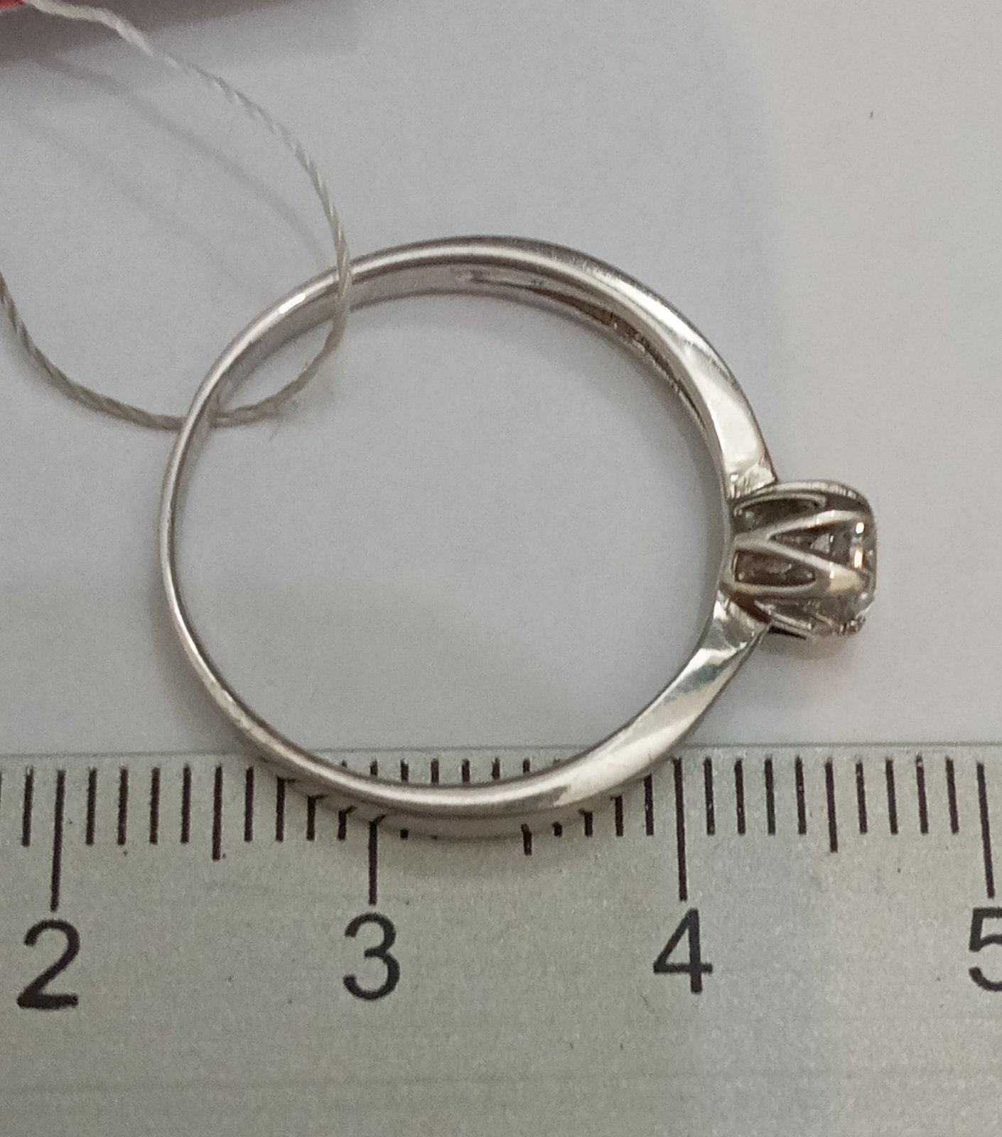 Серебряное кольцо с цирконием (29010665) 4