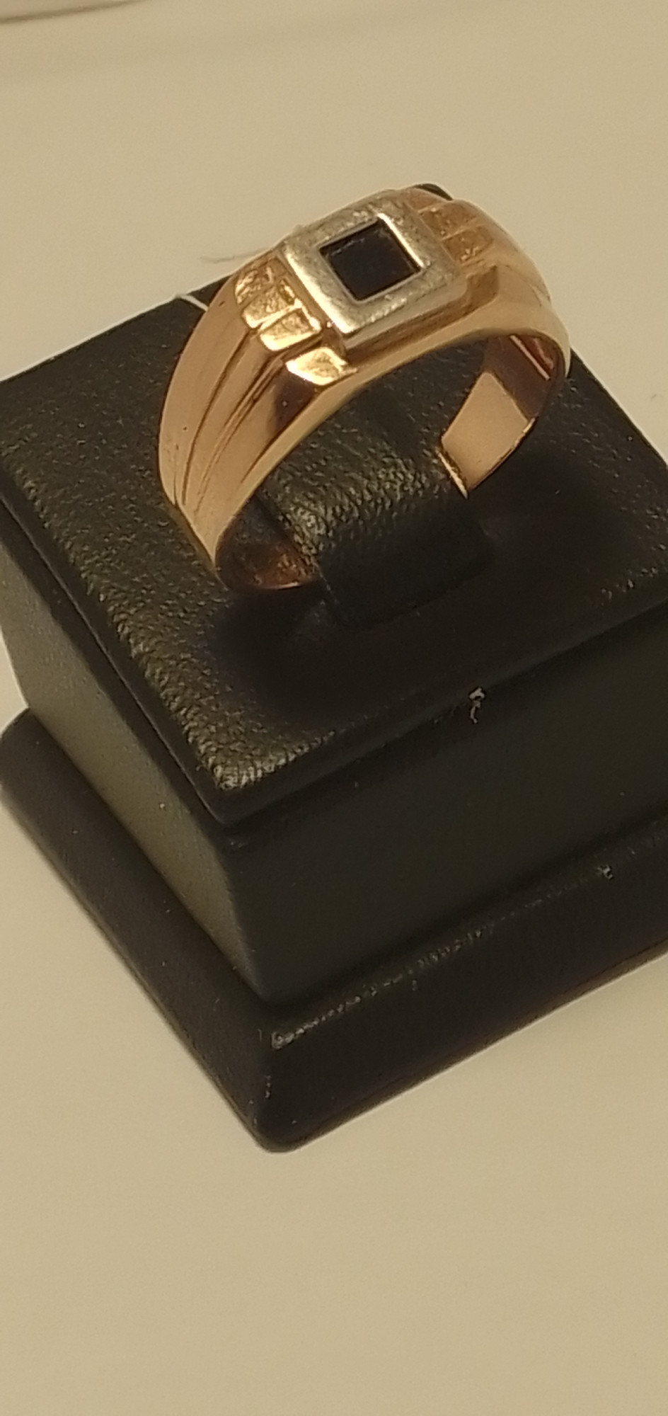 Перстень из красного и белого золота с агатом (31605590) 5