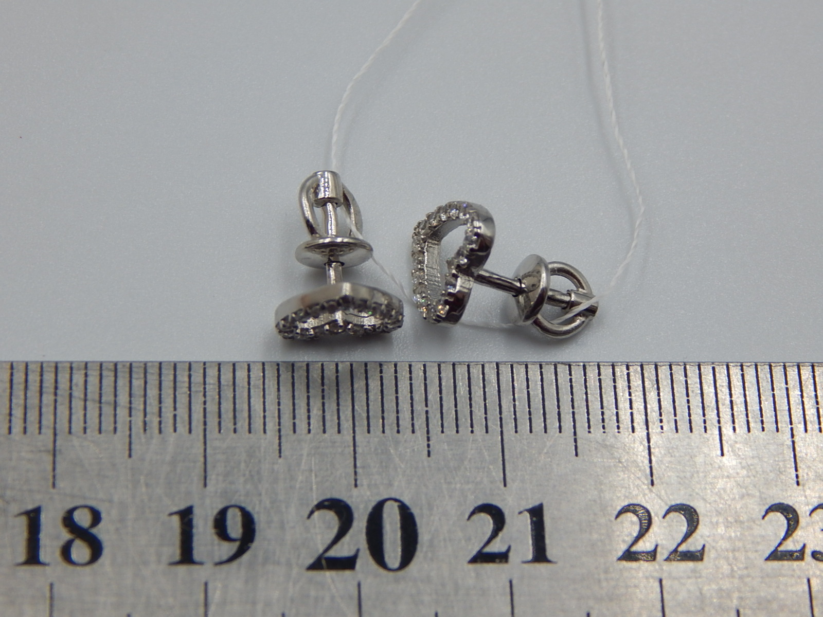 Серебряные серьги с цирконием (30657641) 5