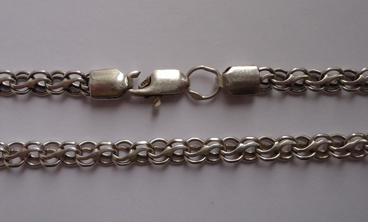 Серебряная цепь с плетением Ручеек (31177721) 0