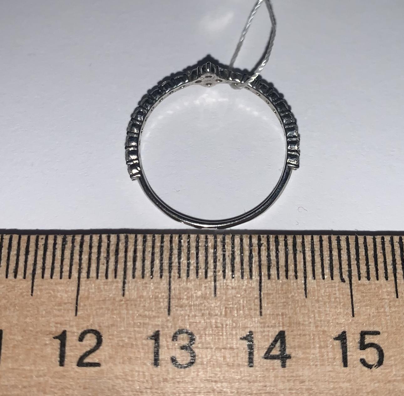 Серебряное кольцо с цирконием (32262998) 4