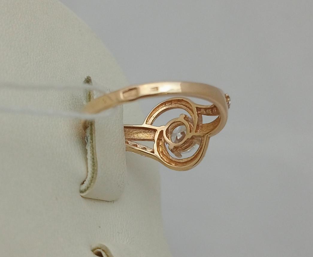 Кольцо из красного золота с цирконием (32721072)  1