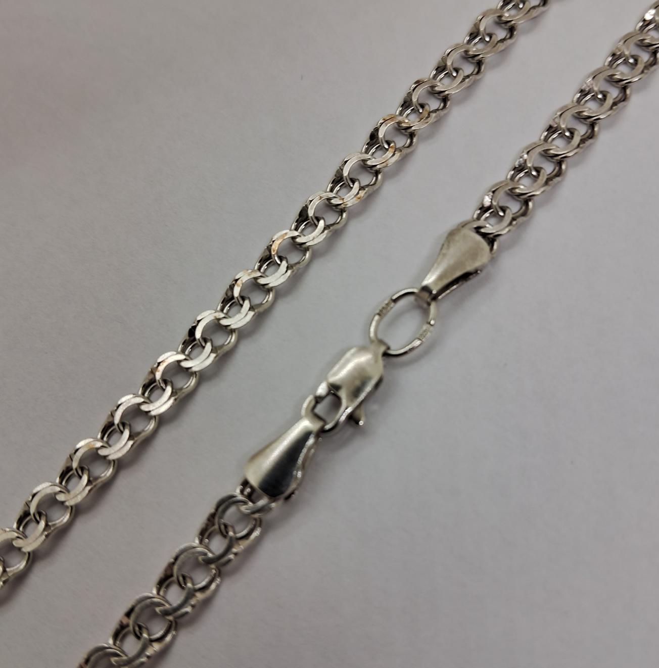 Серебряная цепь с плетением Бисмарк (32717527) 2