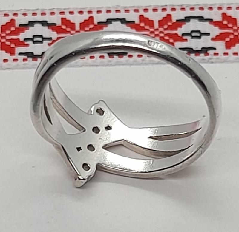 Серебряное кольцо с цирконием (31762278) 3