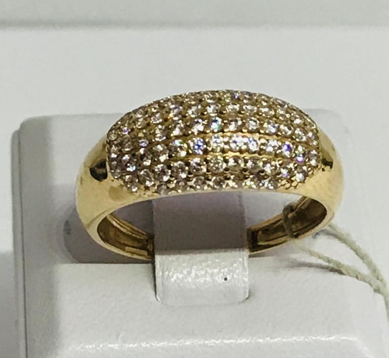 Кольцо из красного золота с цирконием (29782596) 1