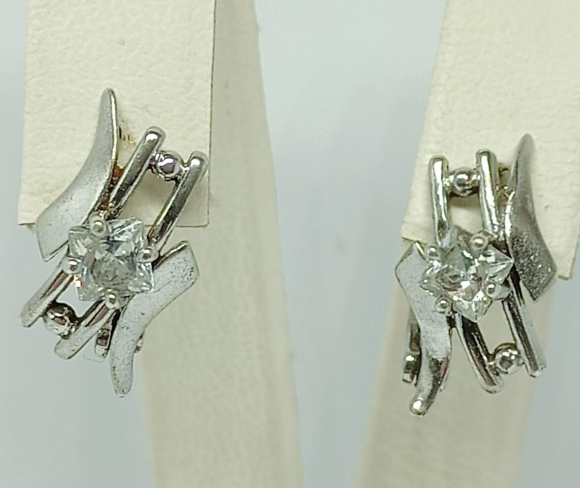 Срібні сережки з цирконієм (33596433) 0