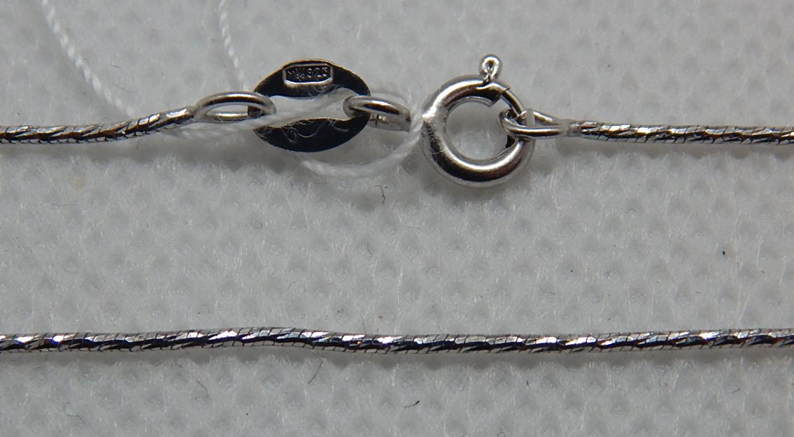 Серебряная цепь с плетением Снейк (30501650) 0