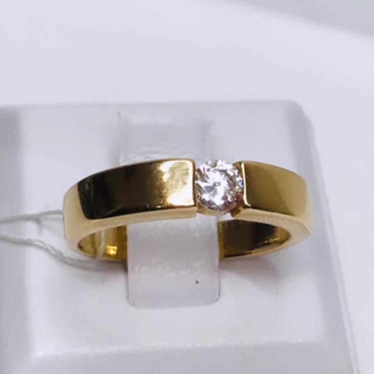 Кольцо из красного золота с цирконием (30681076) 0