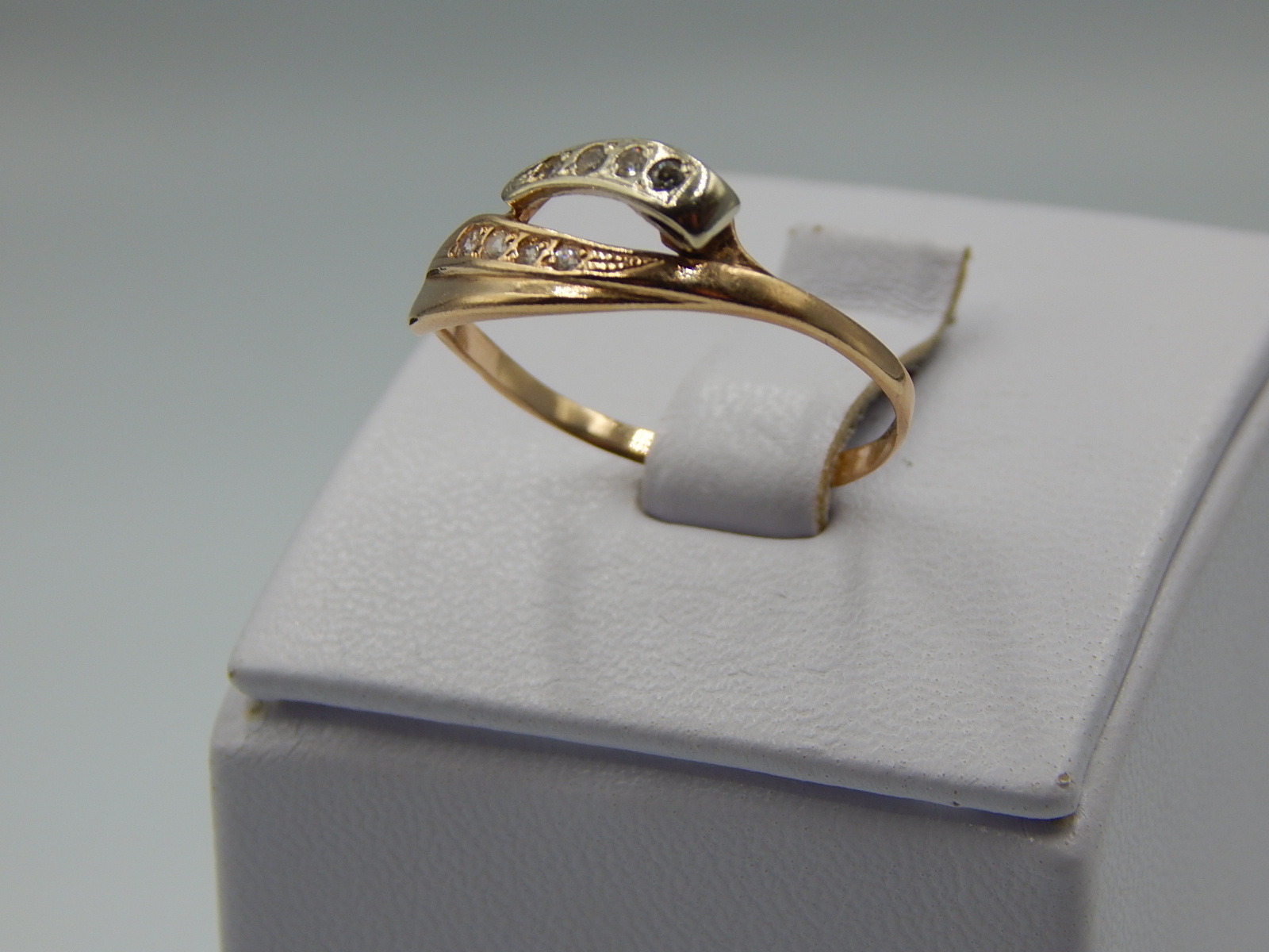 Кольцо из красного золота с цирконием (31559280) 2