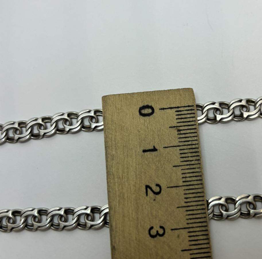Серебряная цепь с плетением Бисмарк (33729311) 3